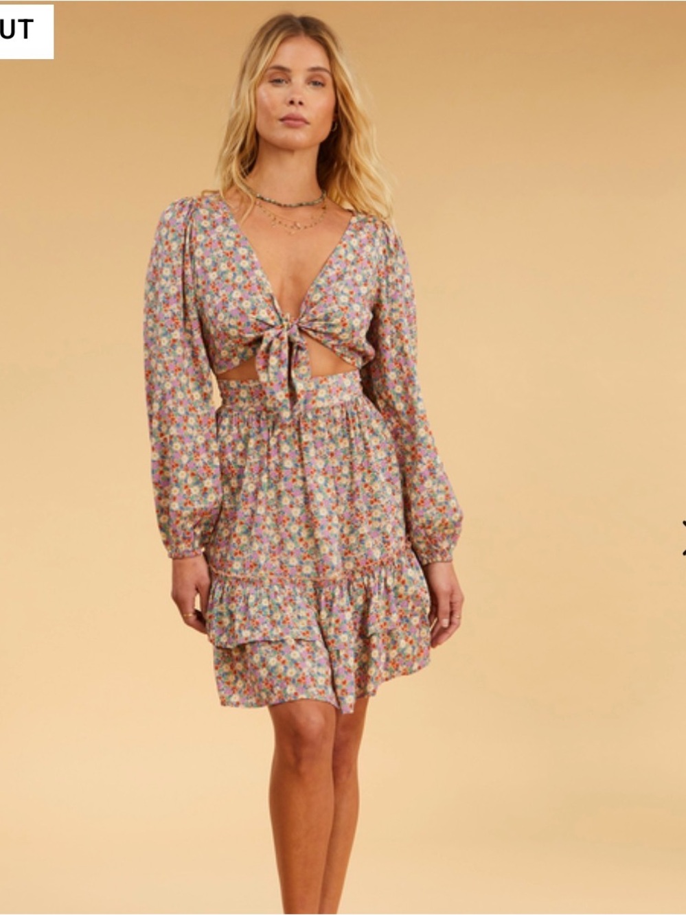 Billabong x the salty blonde Floral Dress Small